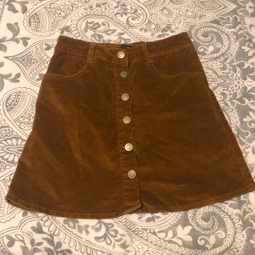 Brandi Melville velvet button up skirt